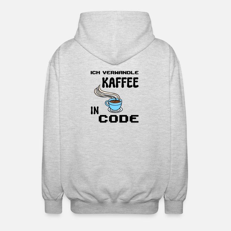 Coden Computerfreak Déclaration du développeur Nerd - Veste à capuche unisexe - gris clair chiné