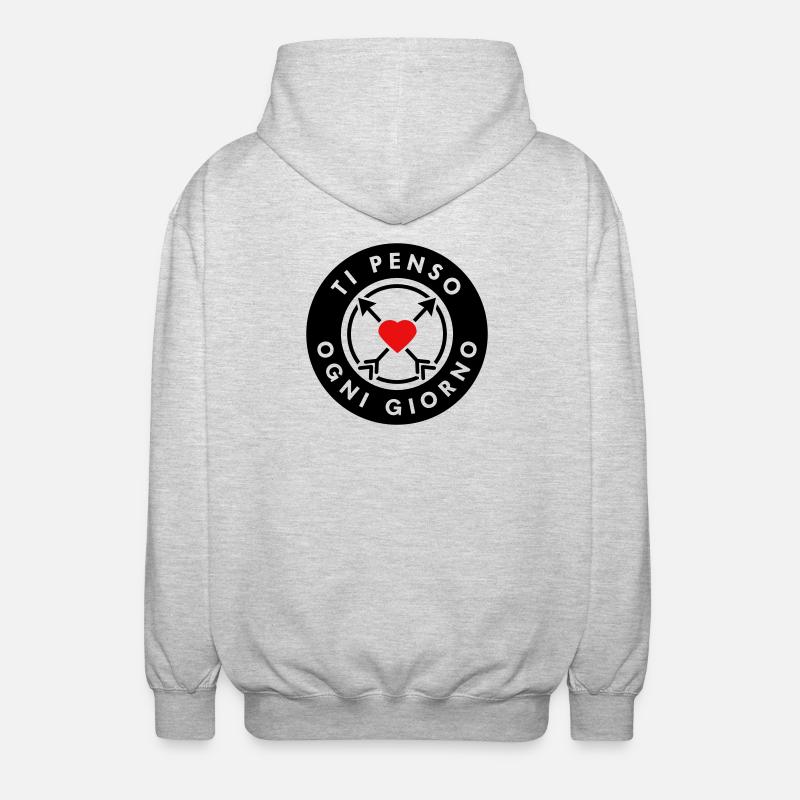 TI PENSO OGNI GIORNO - Veste à capuche unisexe - gris clair chiné