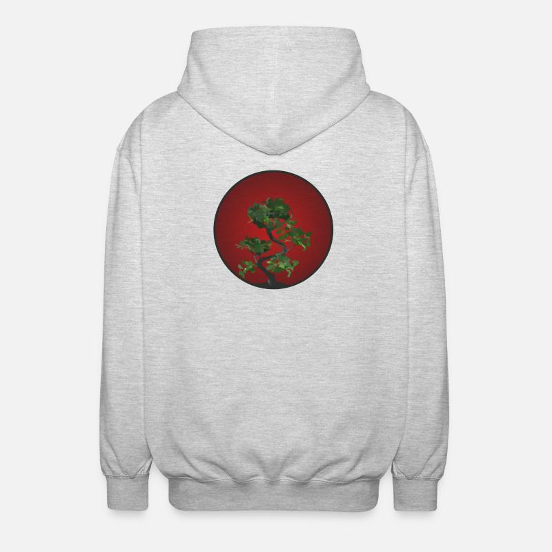Bonsai - Unisex Kapuzenjacke - Hellgrau meliert