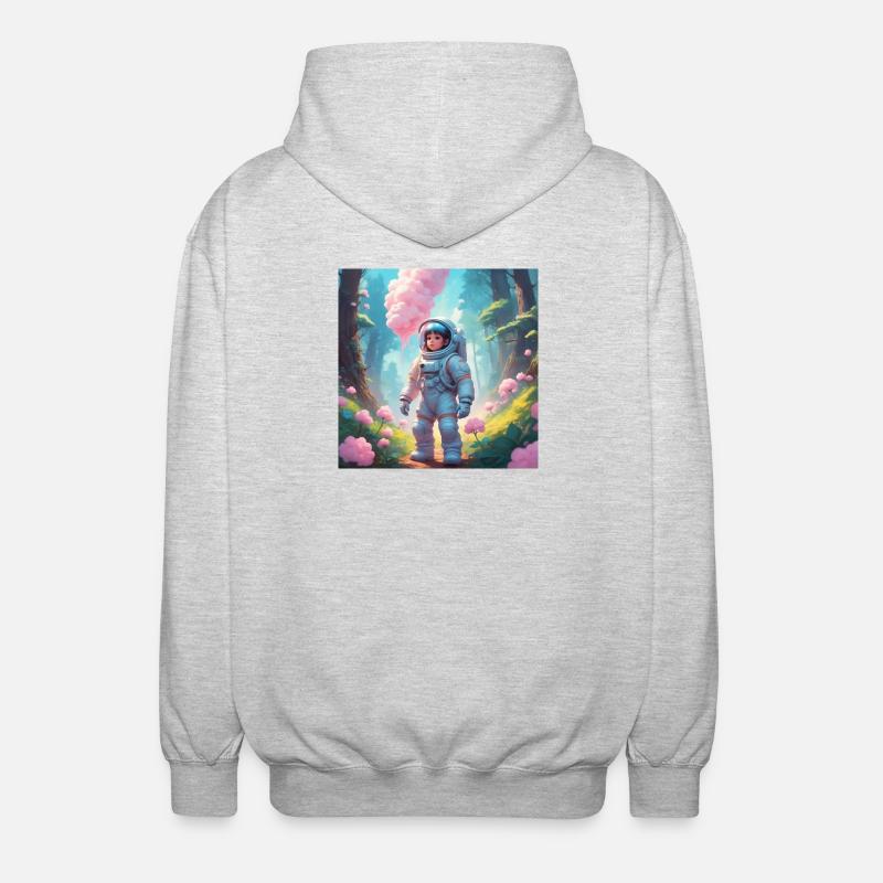 Fille de l’espace - Veste à capuche unisexe - gris clair chiné