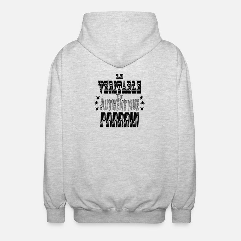Le Véritable et Authentique Parrain - Veste à capuche unisexe - gris clair chiné
