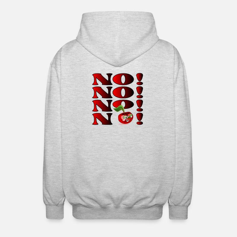 ANTWORT NEIN - EMOTIONALE KIRSCHE - Unisex Kapuzenjacke - Hellgrau meliert