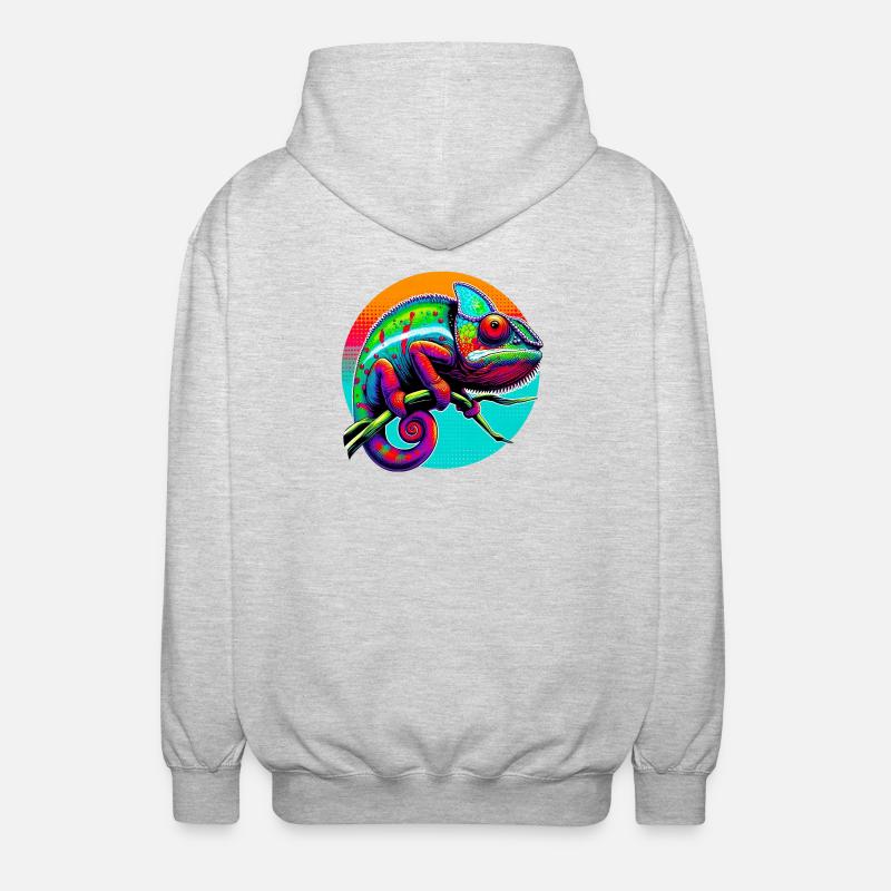 Chamäleon - Unisex Kapuzenjacke - Hellgrau meliert
