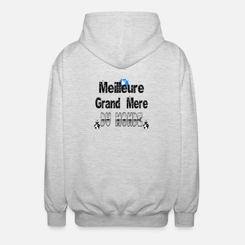 Meilleure Grand Mère du Monde - Veste à capuche unisexe - gris clair chiné