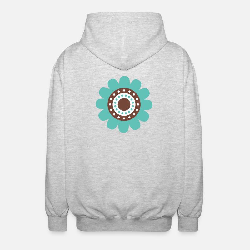 Süße blaue Gänseblümchenblume - Unisex Kapuzenjacke - Hellgrau meliert