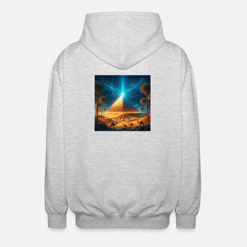 Pyramide 8 - Veste à capuche unisexe - gris clair chiné