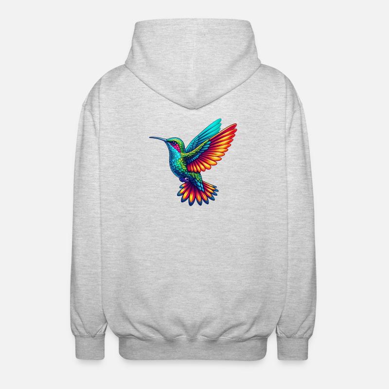 Hummingbird - Unisex Hooded Jacket - light heather grey
