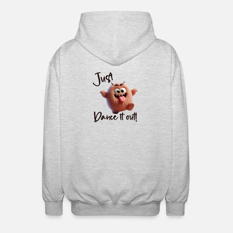 Tanzen Sie es einfach aus! - Unisex Kapuzenjacke - Hellgrau meliert