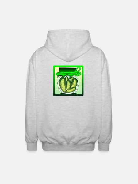 GEWÜRZGURKEN ESSIGGURKEN GURKENSALAT GURKE - Unisex Kapuzenjacke - Hellgrau meliert