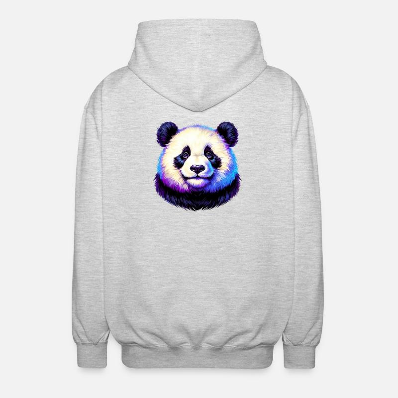 Panda - Unisex Hooded Jacket - light heather grey