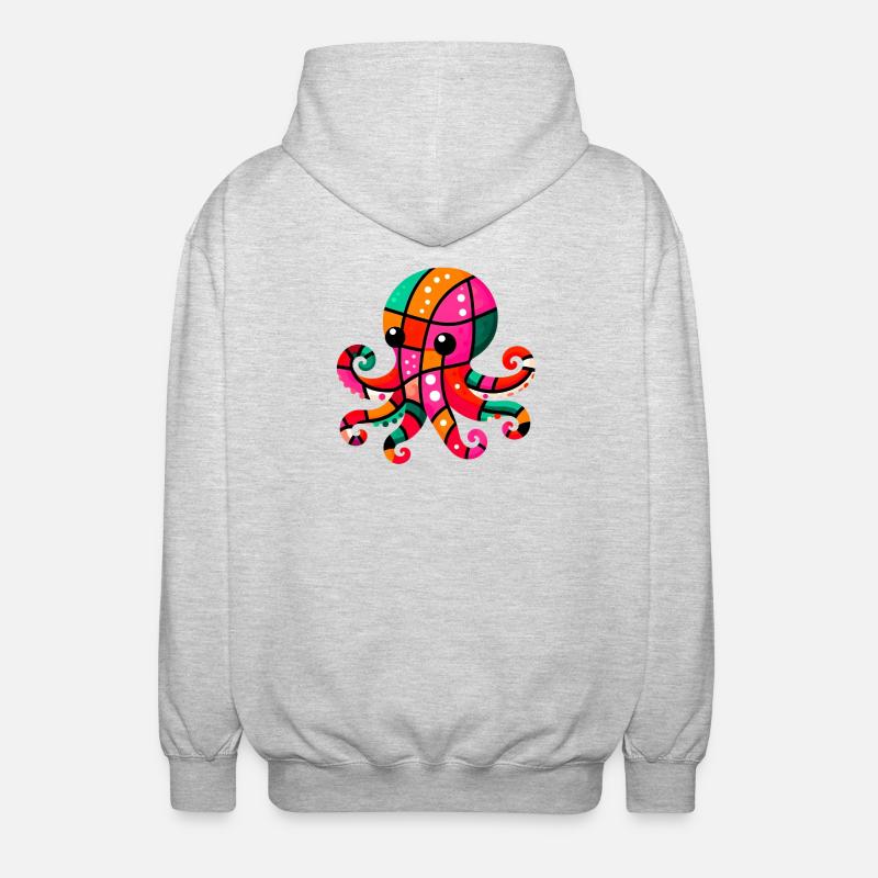 Octopus - Unisex Hooded Jacket - light heather grey