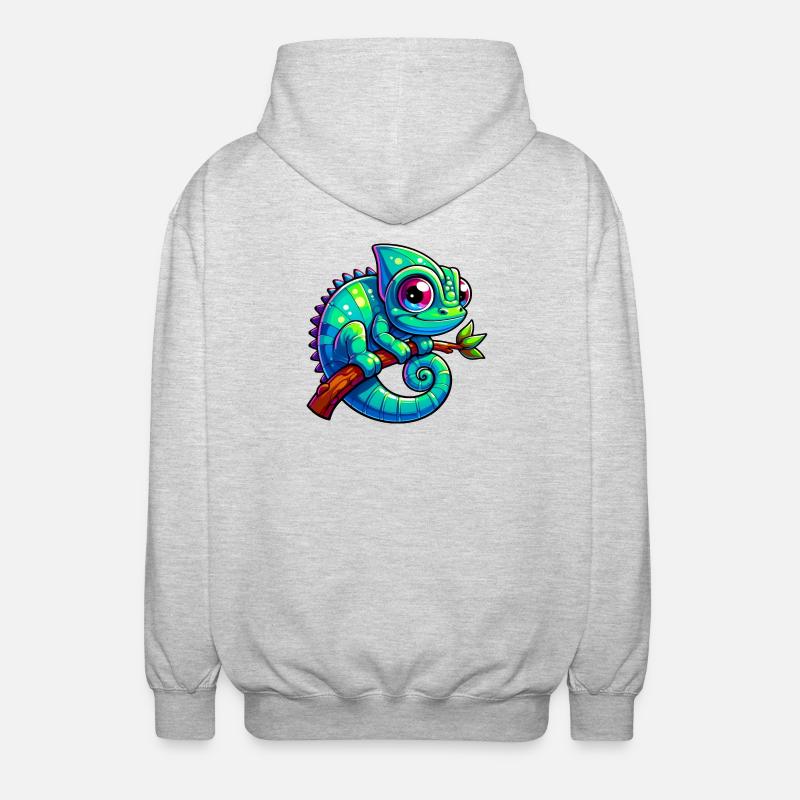 Chamäleon - Unisex Kapuzenjacke - Hellgrau meliert