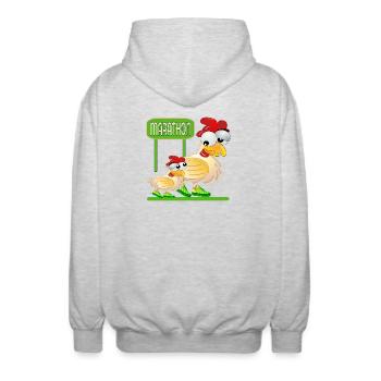 MARATHON - VOLAILLE POULET - Veste à capuche unisexe - gris clair chiné - Dos - AI Model Male 185 light (185cm)