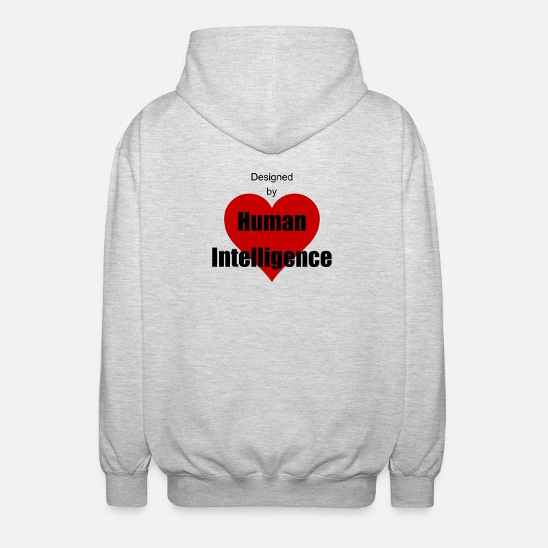 human intelligence - Veste à capuche unisexe - gris clair chiné