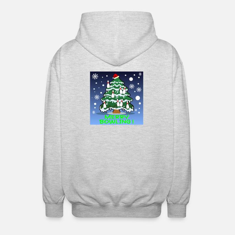 BOWLING DE L’ARBRE DE NOËL - Veste à capuche unisexe - gris clair chiné