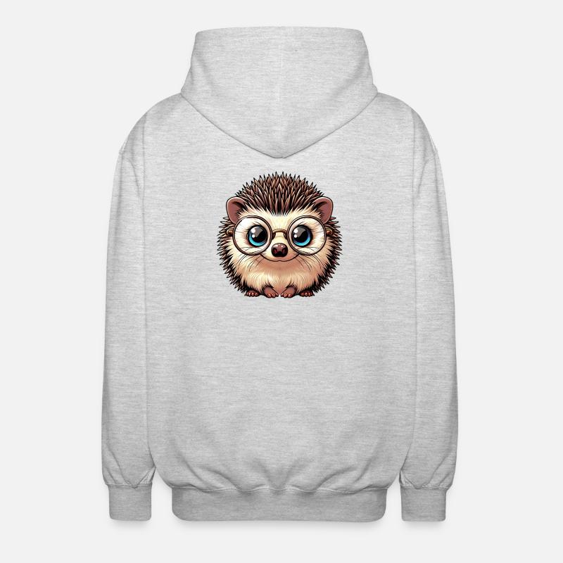 Igel - Unisex Kapuzenjacke - Hellgrau meliert