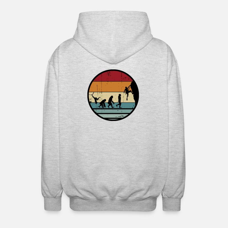 Evolution Climber Retro Circle - Unisex Hooded Jacket - light heather grey