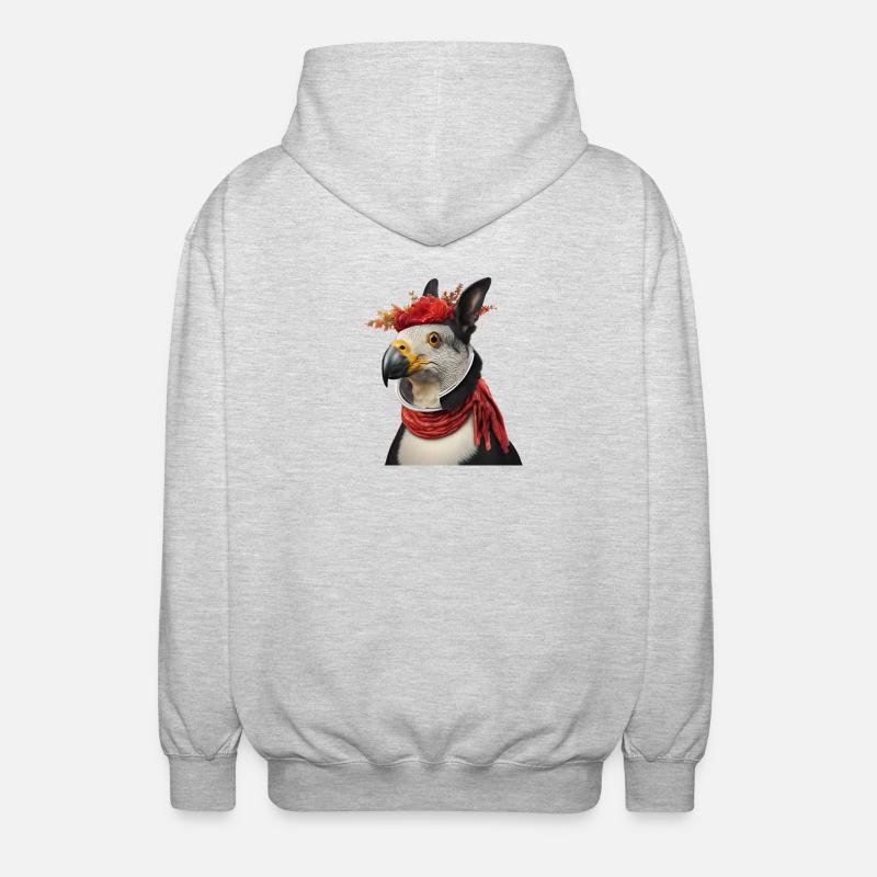 Conception hybride d’oiseau mythique vif - Veste à capuche unisexe - gris clair chiné