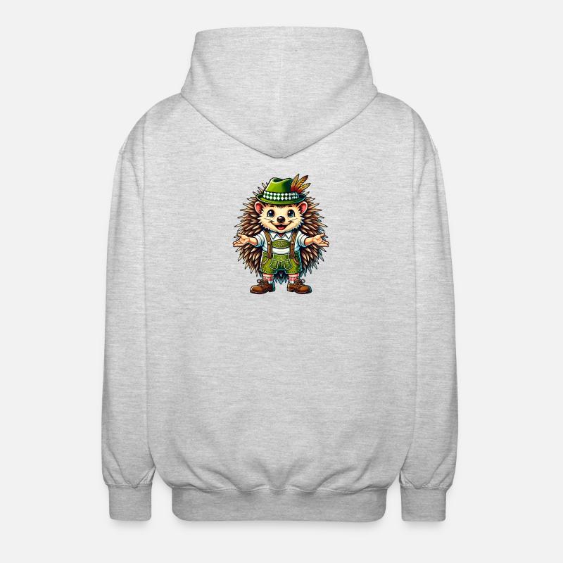 Bayerischer Igel - Unisex Kapuzenjacke - Hellgrau meliert