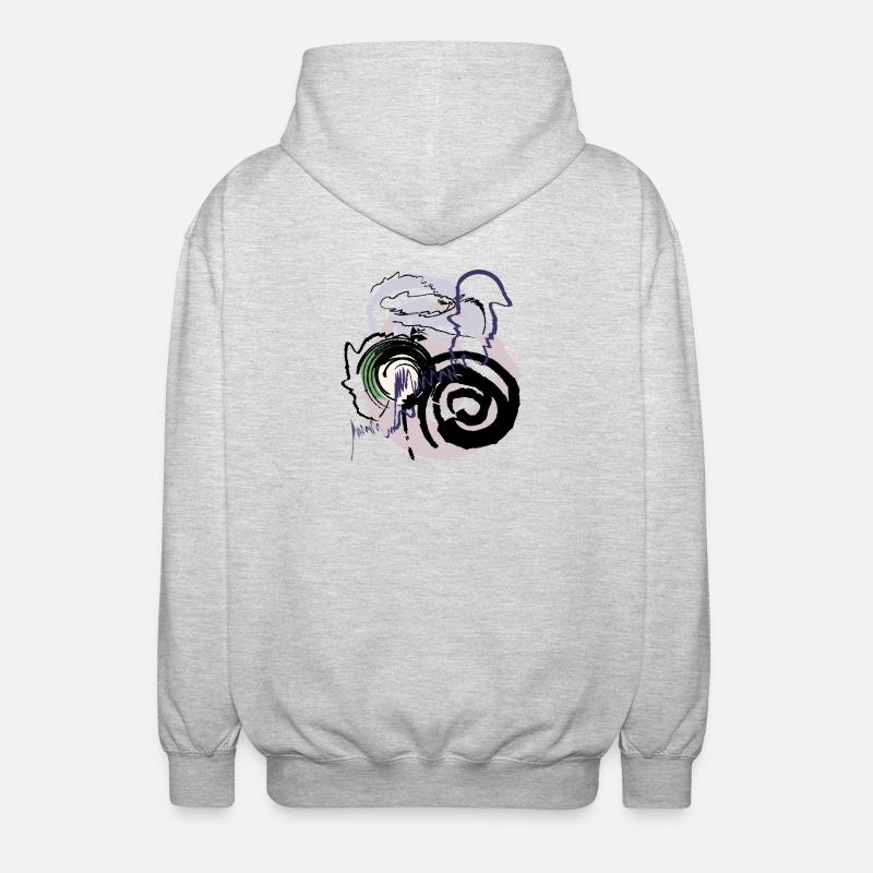 Abstract pattern - Unisex Hooded Jacket - light heather grey