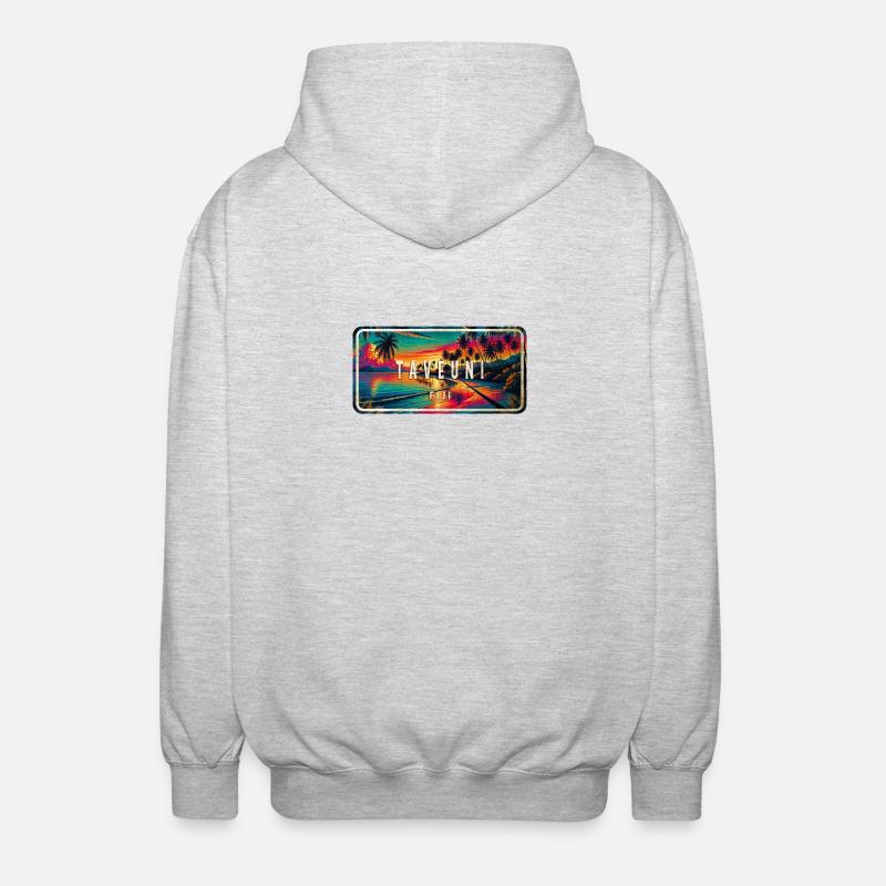 Taveuni – Le paradis caché - Veste à capuche unisexe - gris clair chiné