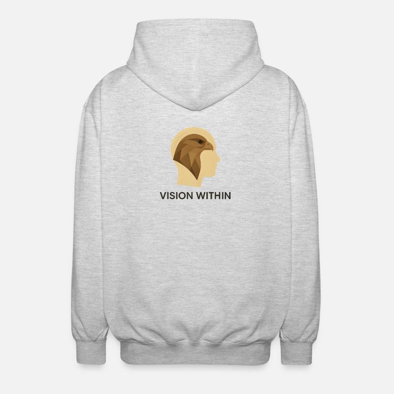 Vision intérieure - Veste à capuche unisexe - gris clair chiné
