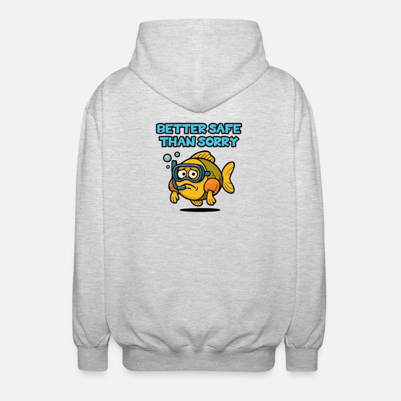 Plongée sécuritaire pour les poissons - Veste à capuche unisexe - gris clair chiné