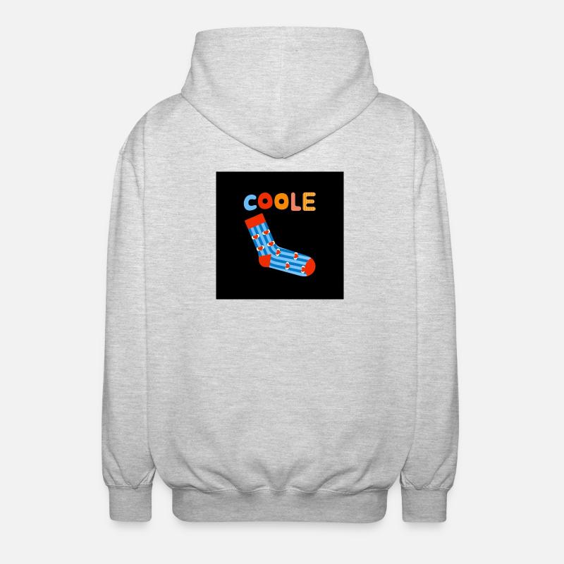 Cool sock socks and funny saying - Unisex Hooded Jacket - light heather grey