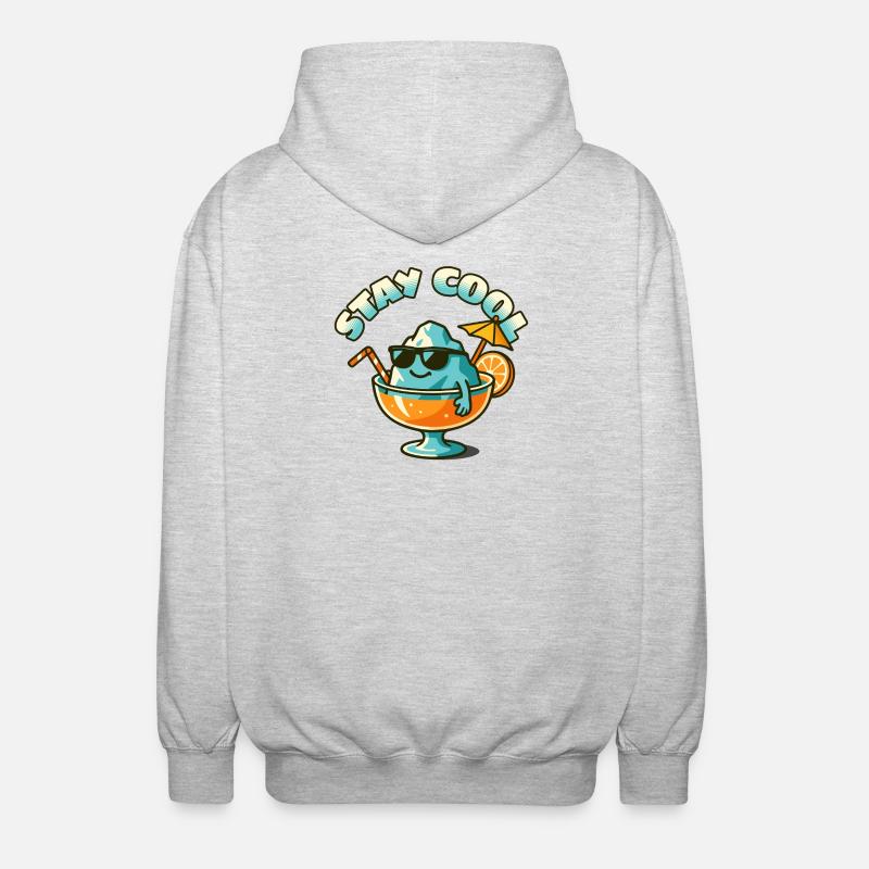 Bleib kühler Eisberg im Sommerglas - Unisex Kapuzenjacke - Hellgrau meliert