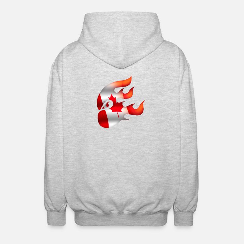 Drapeau du Canada - Canada - Ninja - Veste à capuche unisexe - gris clair chiné