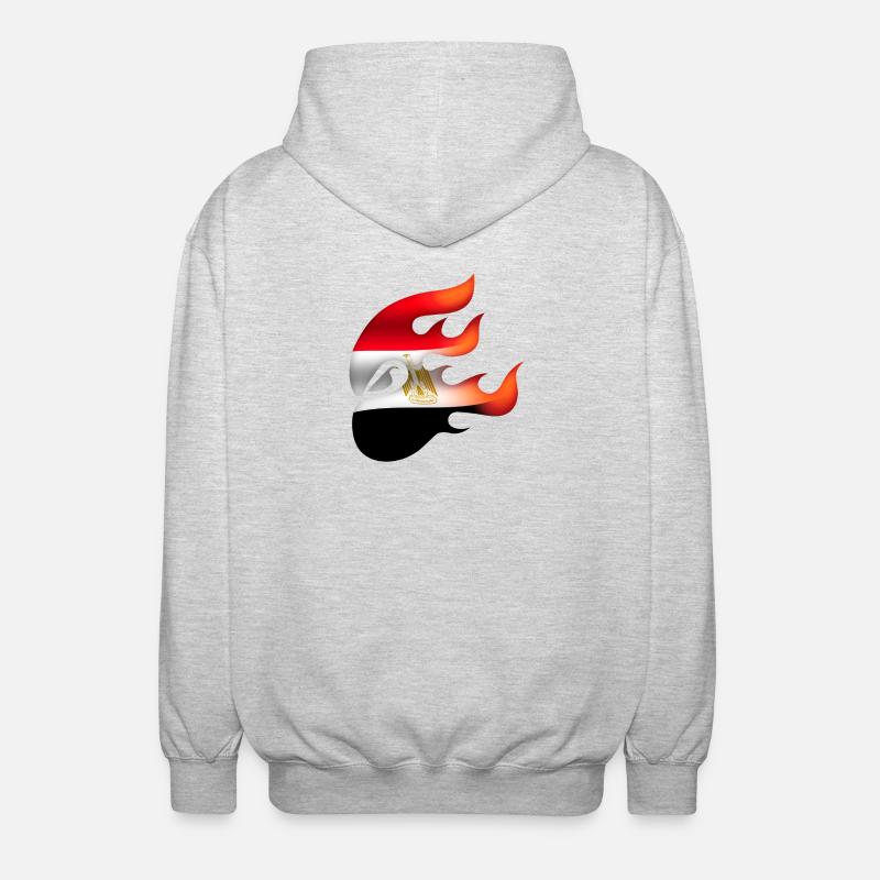 Drapeau de l’Égypte - Égypte - Ninja - Veste à capuche unisexe - gris clair chiné
