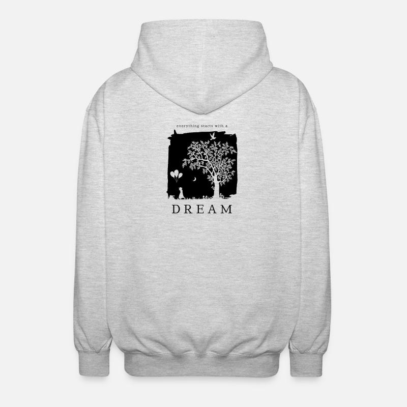 Glauben. Erreichen. Wiederholen. - Unisex Kapuzenjacke - Hellgrau meliert