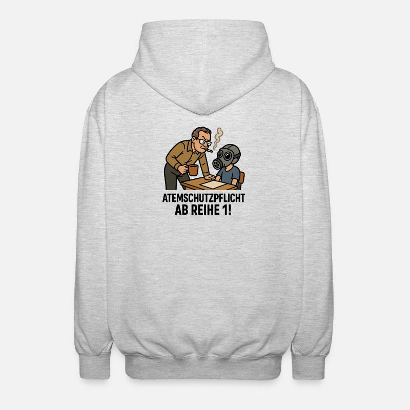 Professeur Café Cigarettes Mauvaise haleine - Veste à capuche unisexe - gris clair chiné