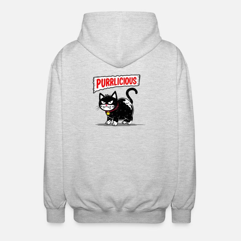 Pourpre de chat - Veste à capuche unisexe - gris clair chiné