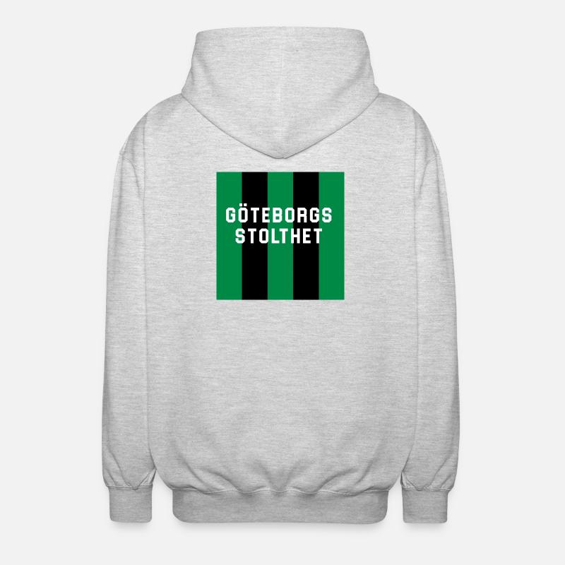 Göteborg Pride Text Design - Unisex Kapuzenjacke - Hellgrau meliert