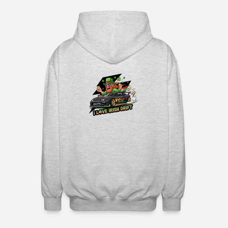 T-shirt de célébration de l’Irish Drift - Veste à capuche unisexe - gris clair chiné