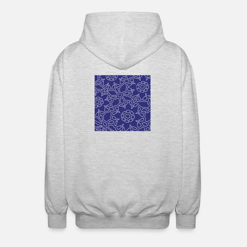 Linear Christmas geometric pattern - Unisex Hooded Jacket - light heather grey
