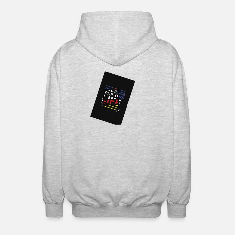 Einfluss auf den eigenen Lebensweg - Unisex Kapuzenjacke - Hellgrau meliert