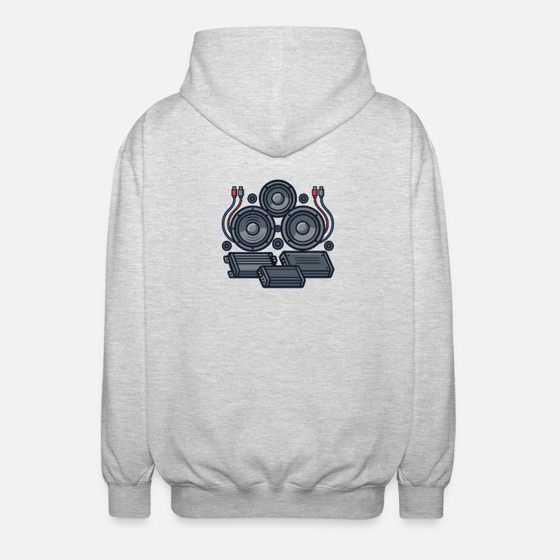 Conception de la technologie du son - Veste à capuche unisexe - gris clair chiné