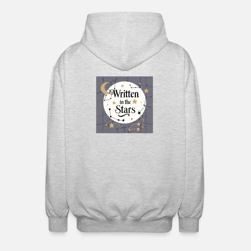 Écriture dans les étoiles - Veste à capuche unisexe - gris clair chiné