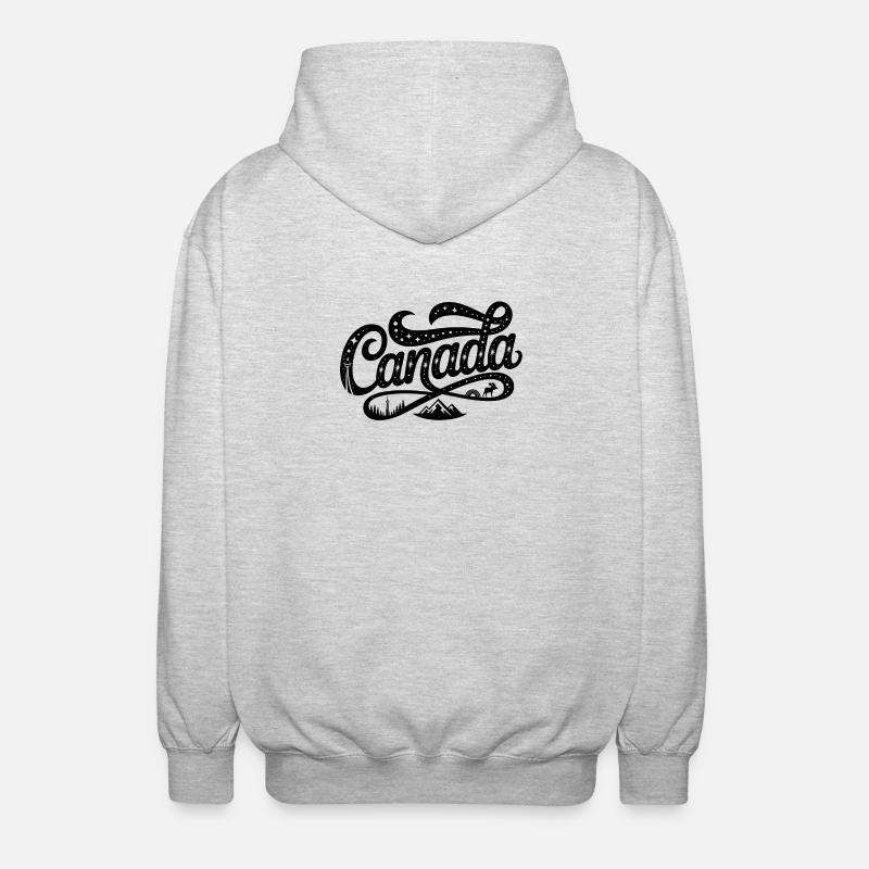 Canada - Conception de souvenirs - Veste à capuche unisexe - gris clair chiné