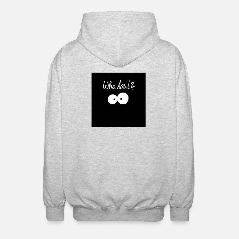 Wer bin ich? - Unisex Kapuzenjacke - Hellgrau meliert
