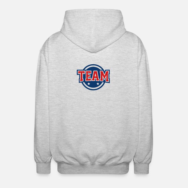 Conception du logo de l’équipe - Veste à capuche unisexe - gris clair chiné