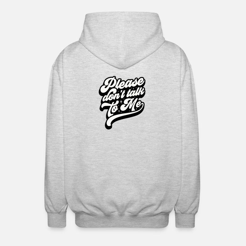 Message expressif dans un style moderne - Veste à capuche unisexe - gris clair chiné