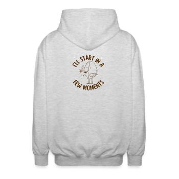Coffee addict  - Veste à capuche unisexe - gris clair chiné - Dos - AI Model Male 185 light (185cm)