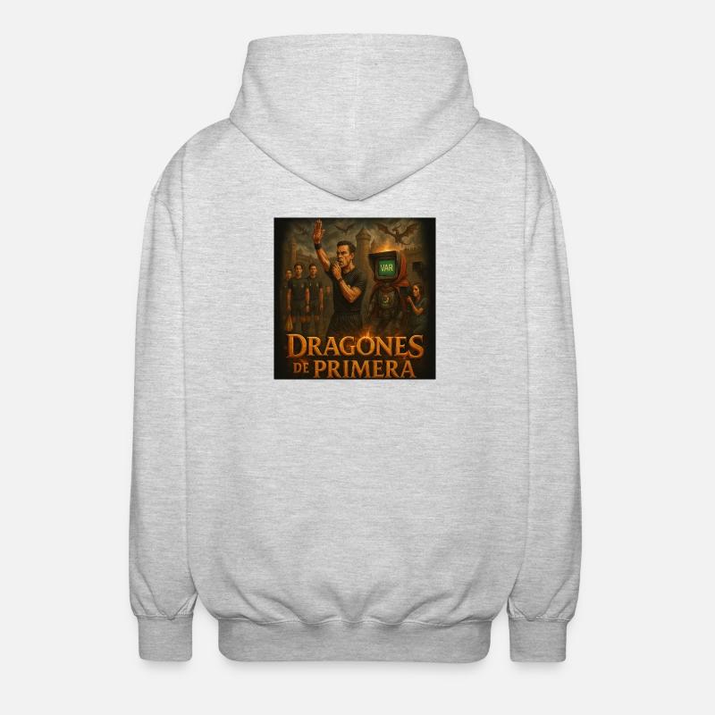 First Class Dragons - Unisex Hooded Jacket - light heather grey