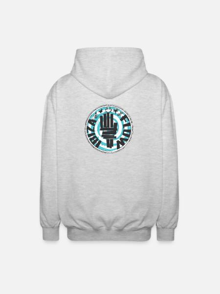 Powerful Ibiza design in graffiti style - Unisex Hooded Jacket - light heather grey