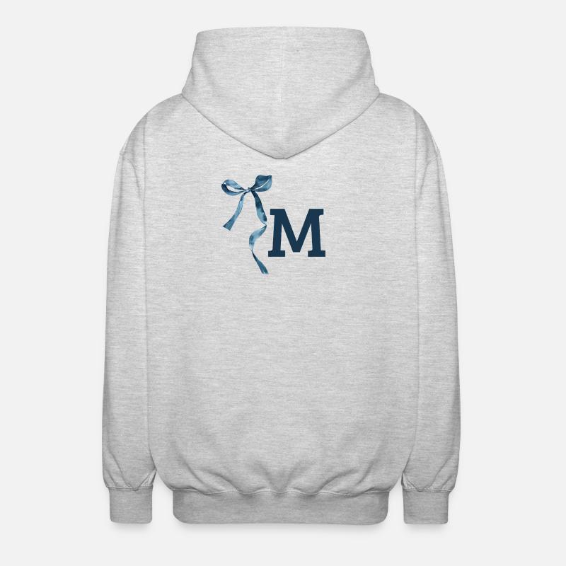 Monogramme m idée cadeau  - Veste à capuche unisexe - gris clair chiné