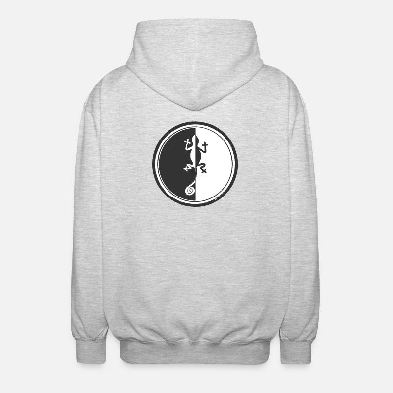 Design caméléon noir et blanc - Veste à capuche unisexe - gris clair chiné