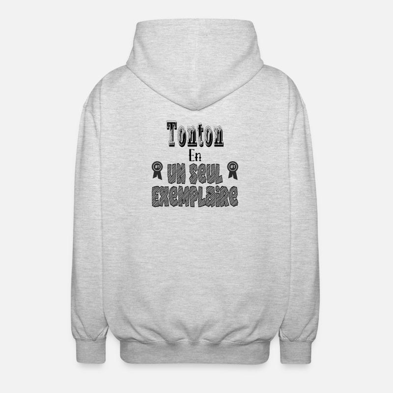 Tonton in einem Exemplar - Unisex Kapuzenjacke - Hellgrau meliert